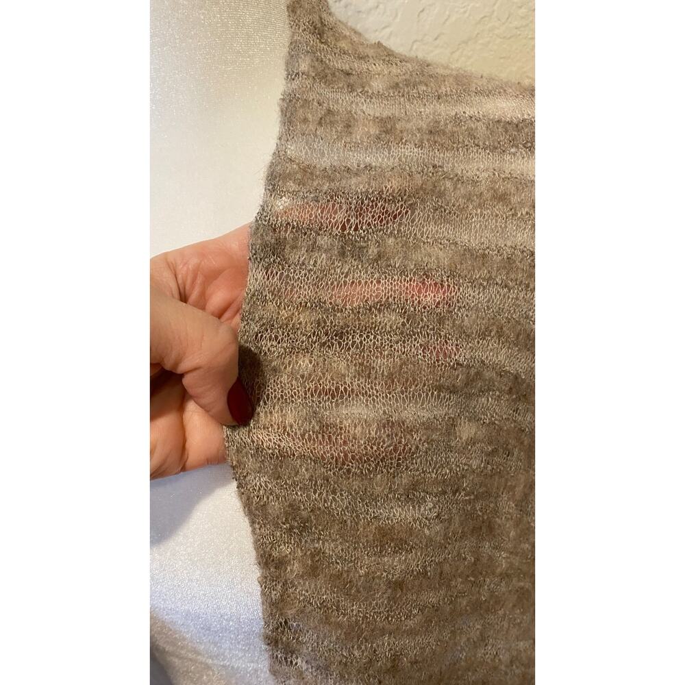Eileen Fisher Open Cardigan‎ Beige Size MP Petite Alpaca Blend Closet Staple - Picture 2 of 8